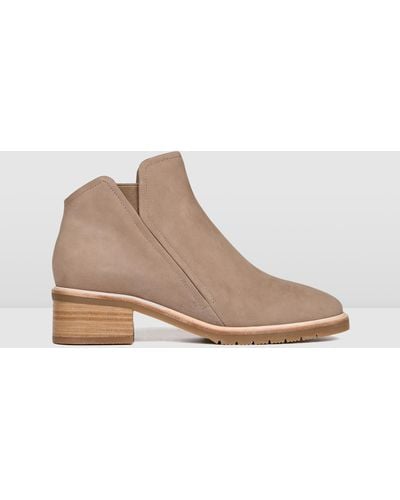Jo Mercer Artie Flat Ankle Boots - Natural