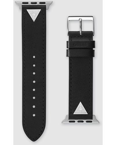 Guess Apple Band Triangle Plaque Leather - Black