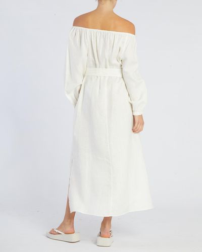 Amelius Tala Linen Maxi Dress - White