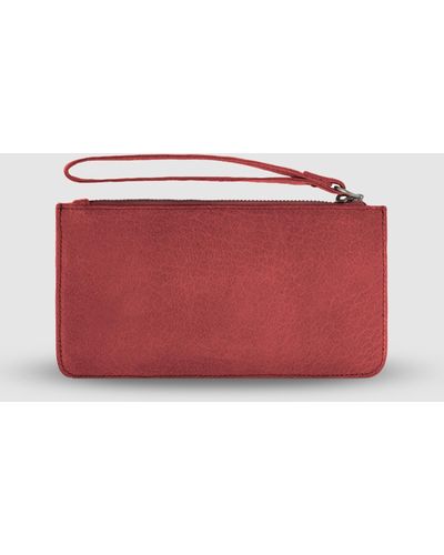 Cobb & Co Vaucluse Leather Medium Pouch - Red