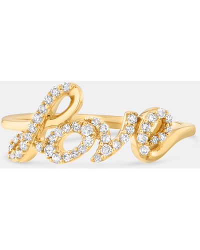 Michael Hill Love Ring With 0.18 Carat Tw Of Diamonds In 10kt Gold - Yellow
