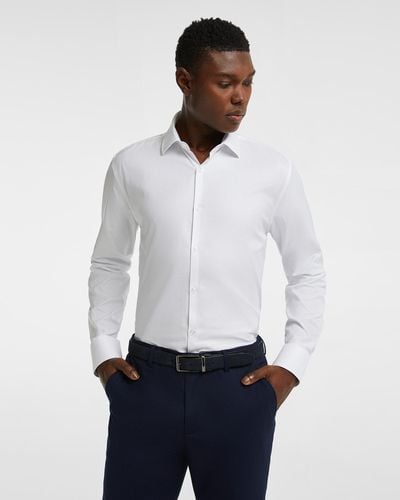 Yd Monaco Textured Dress Shirt - White