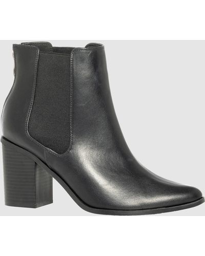 City Chic Wide Fit Maddie Ankle Boot - Black