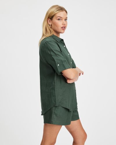 White By FTL Nora Shirt - Green