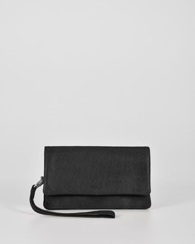 Cobb & Co Albury Soft Leather Fold Over Wallet - Black