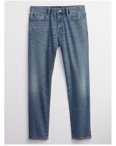 Gap Straight Taper Flex Jeans With Washwell - Blue
