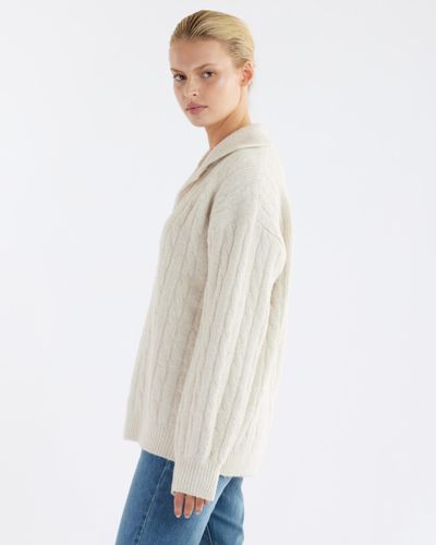 Amelius Etienne Cable Knit Jumper - White
