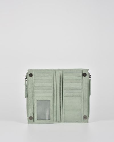 Cobb & Co Taree Soft Leather Pouch Wallet - Green