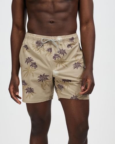 Rip Curl Sun Razed Floral Volley Shorts - Natural