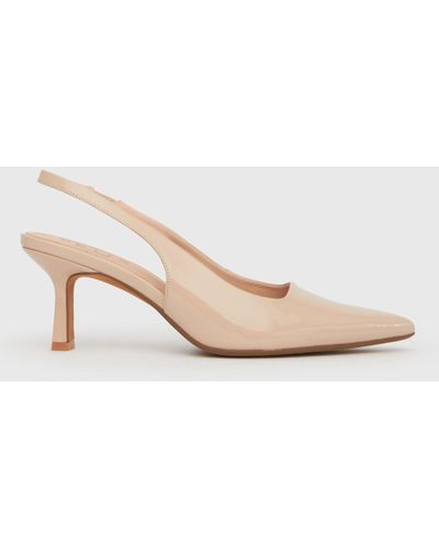 Betts Jerry Stiletto Heel Court Shoes - Natural