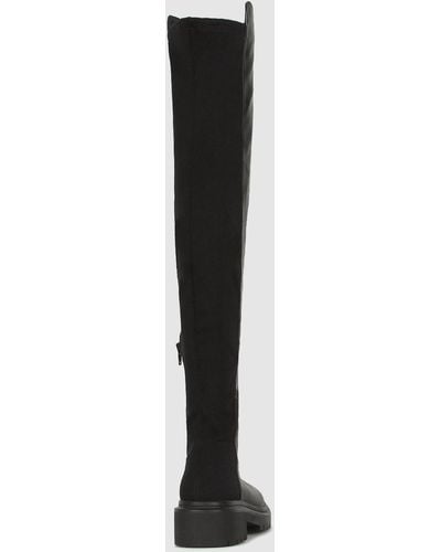 Betts Never Ever Over The Knee Sock Boots - Black