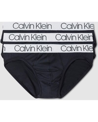 Calvin Klein Hip Briefs 3 Pack - Blue