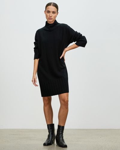Minima Esenciales Gracen Cashmere Blend Knit Dress - Black