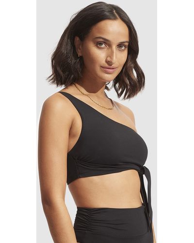 Seafolly Collective One Shoulder Top - Black