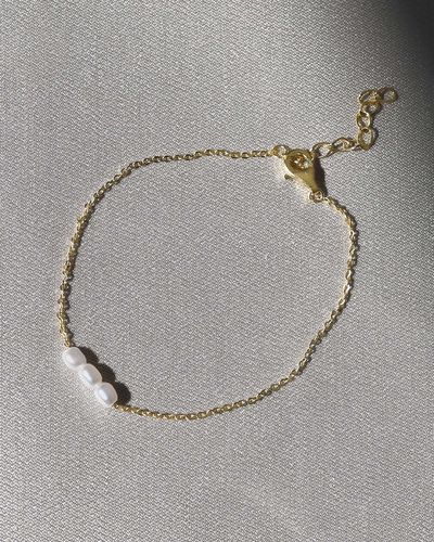 SAINT VALENTINE Mini Pearl Bracelet - Metallic