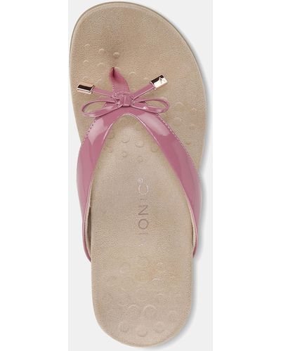 Vionic Bella Toe Post Sandals - Pink