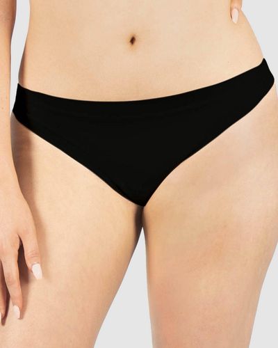 B Free Intimate Apparel Invisible Panty Lines G String 6 Pack - Black