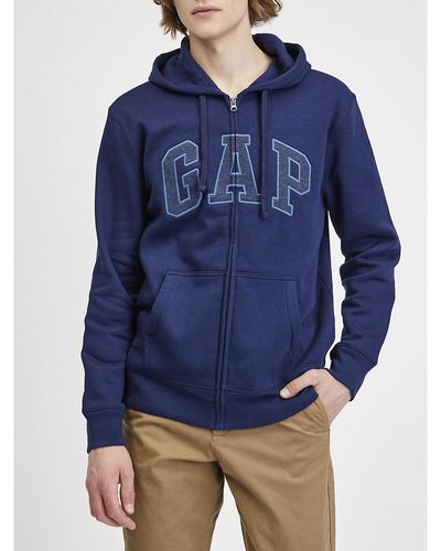 Gap Logo Zip Hoodie - Blue