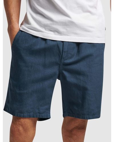 Superdry Vintage Overdyed Shorts - Blue