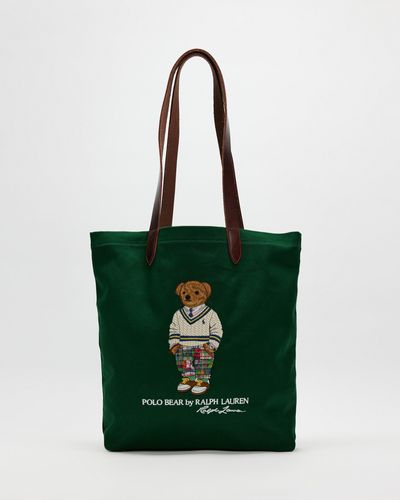 Polo Ralph Lauren Preppy Bear Tote Bag - Green