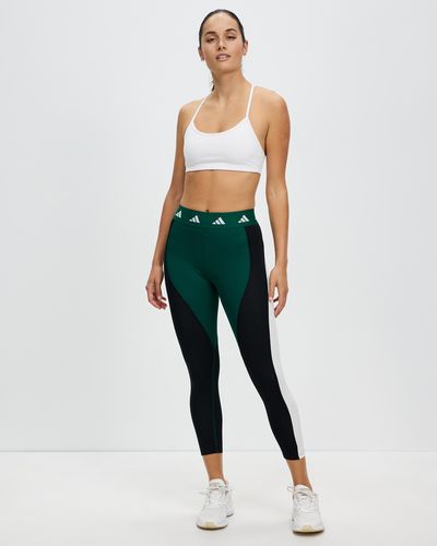 adidas Originals Techfit Colourblock 7 8 leggings - Green