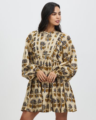 Kinga Csilla Harmony Block Printed Mascali Mini Dress - Multicolour