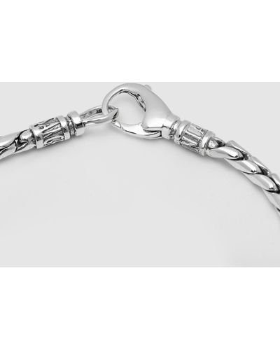 Nialaya Sterling 3mm Round Chain Bracelet - Metallic