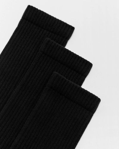 Pull&Bear Pack Of Basic Long Socks - Black