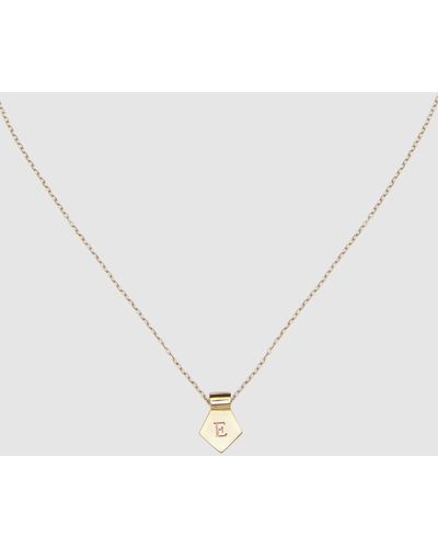 CA Jewellery Letter E Pendant Necklace - Metallic