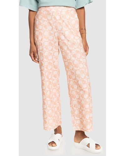 Roxy Another Night Wide Leg Trousers For Women - Pink