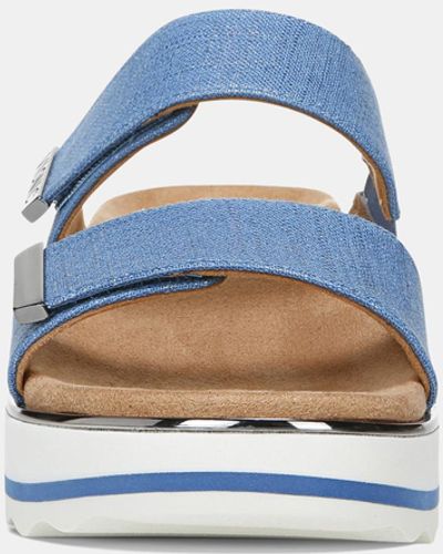 Vionic Brandie Flatform Slide Sandals - Blue