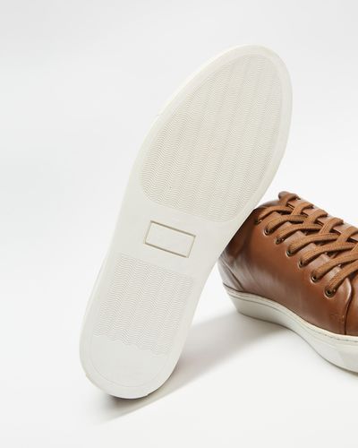 Double Oak Mills Meadows Leather Trainers - Brown
