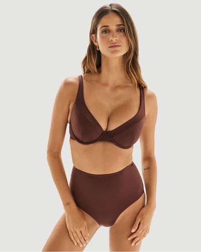 Form and Fold The Rise High Waist Bottom - Brown