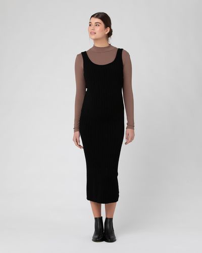 Ripe Maternity Faye Rib Knit Dress - Black