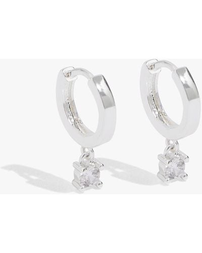 Country Road Ava Mini Crystal Earring - White