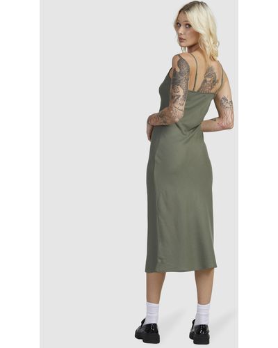 RVCA Everyday Bias Midi Dress For Women - Green