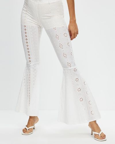 LENNI the label Badlands Bell Trousers - White
