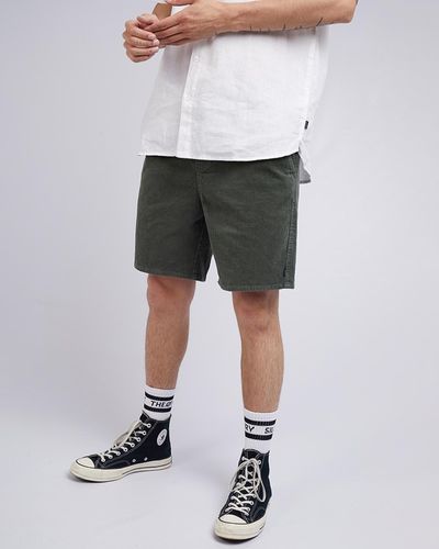 Silent Theory Cord Shorts - Green