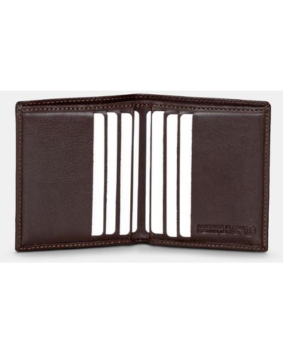 Republic of Florence Verdi Vertical Bi Fold Soft Leather Wallet - Brown