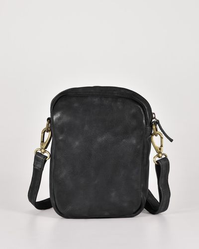 Cobb & Co Jolimont Washed Leather Crossbody Bag - Black