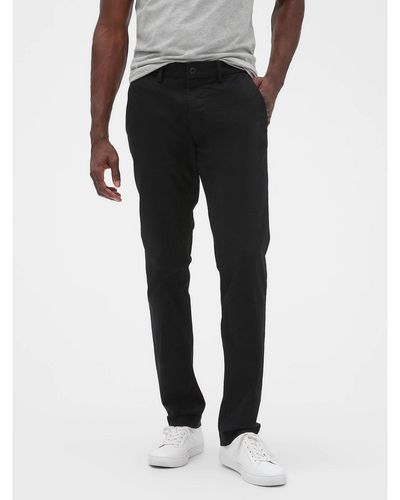 Gap Flex Essential Khakis In Slim Fit With Washwell - Black