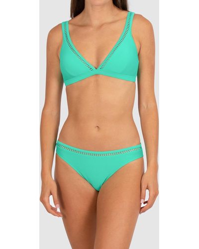 Baku Swimwear Rococco Plain Regular Bikini Pant - Green