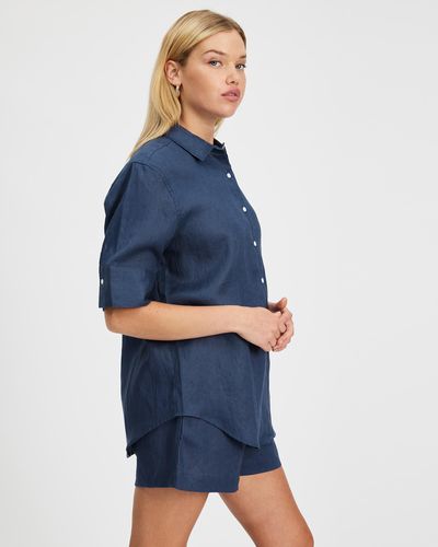 White By FTL Nora Shirt - Blue