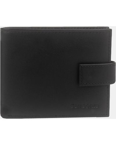 Samsonite Leather Wallets Wallet Coin Purse - Black
