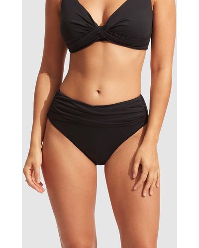 Seafolly Collective High Waist Wrap Front Pant - Black