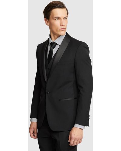 OXFORD Dinner Suit Jacket With Shawl Neck - Black
