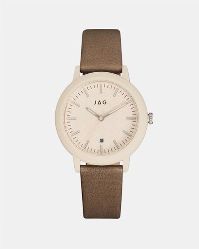 Jag Bronte Analogue Date Watch - Natural