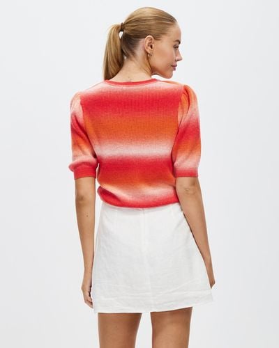 Marcs First In Line Knit Top - Red