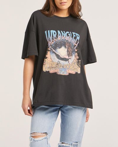 Wrangler Boxy Slouch Recycled Cotton Tee - Black