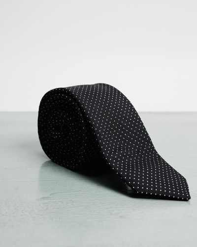 HUGO Silk Jacquard Tie 6cm - Black